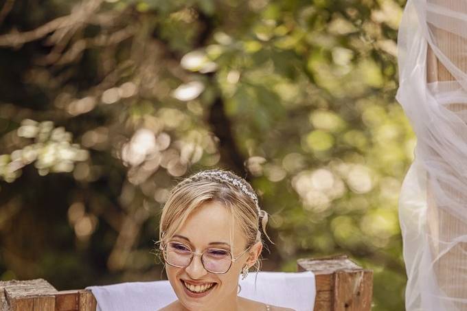 Sourire mariée cérémonie