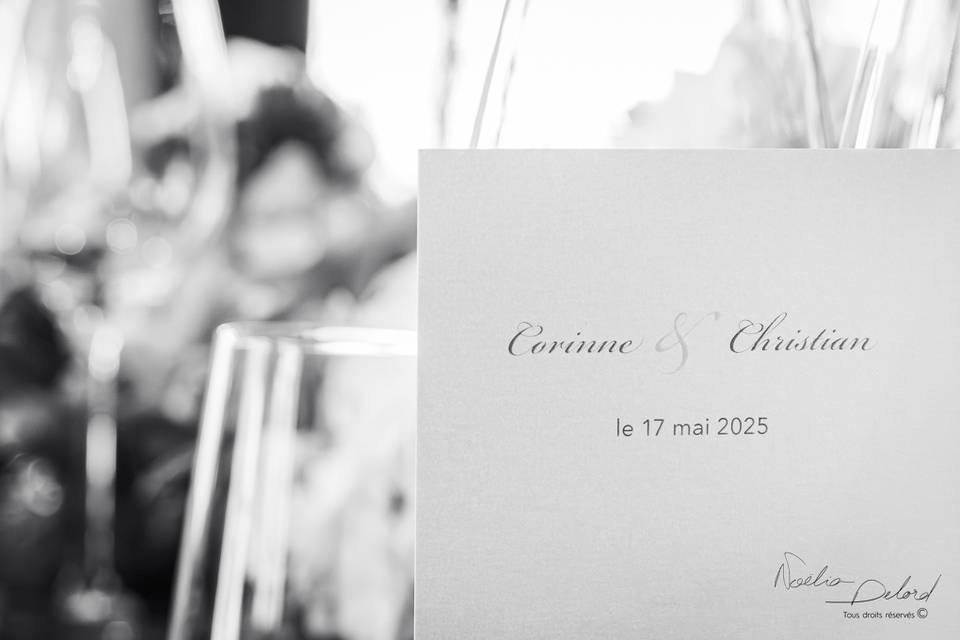Menu du mariage