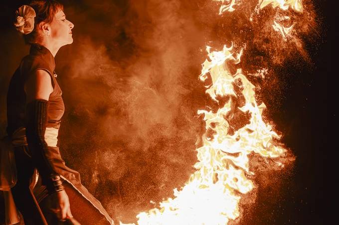 Animation cracheur de feu