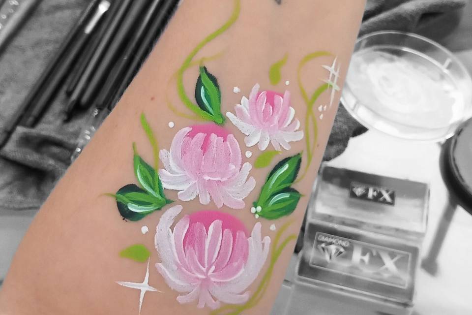 Maquillage fleurs