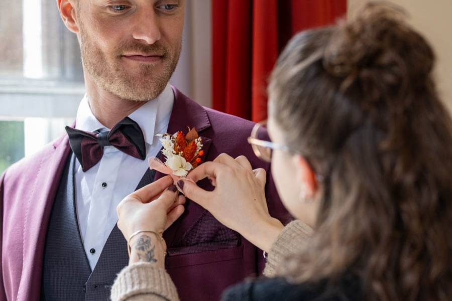 Mise en place la boutonnière