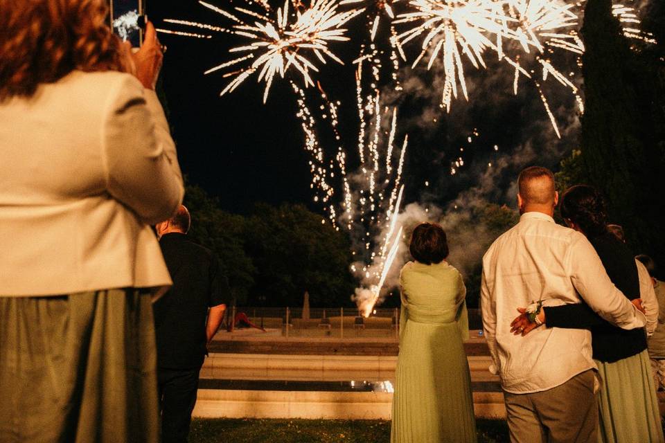 Feux d'artifice mariage