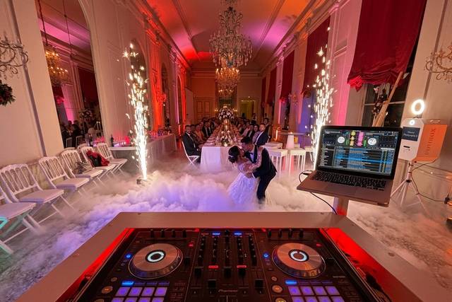Mariage avec fumée lourde
