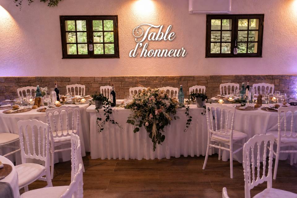 Table honneur