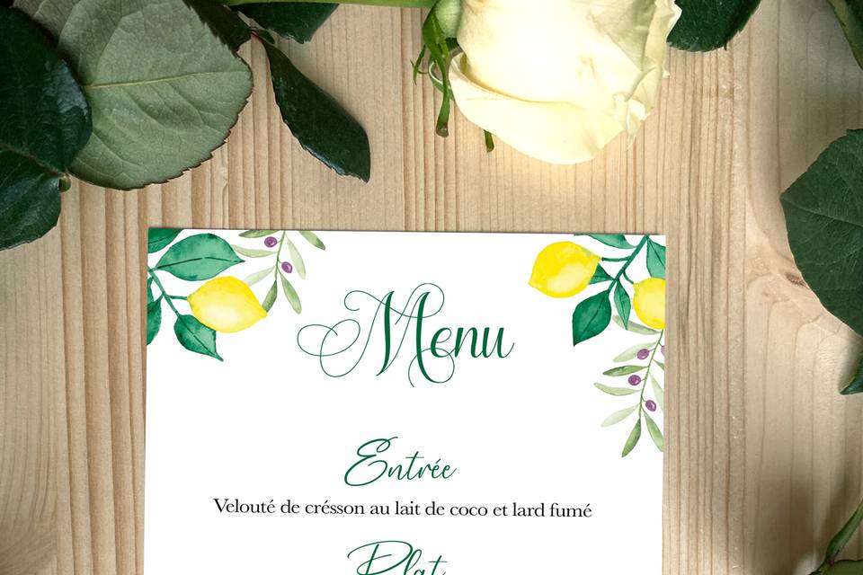 Menu Méditerranée