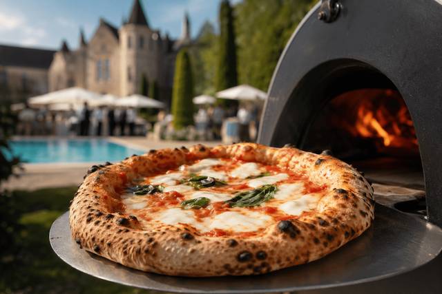 Pizza au feu de bois