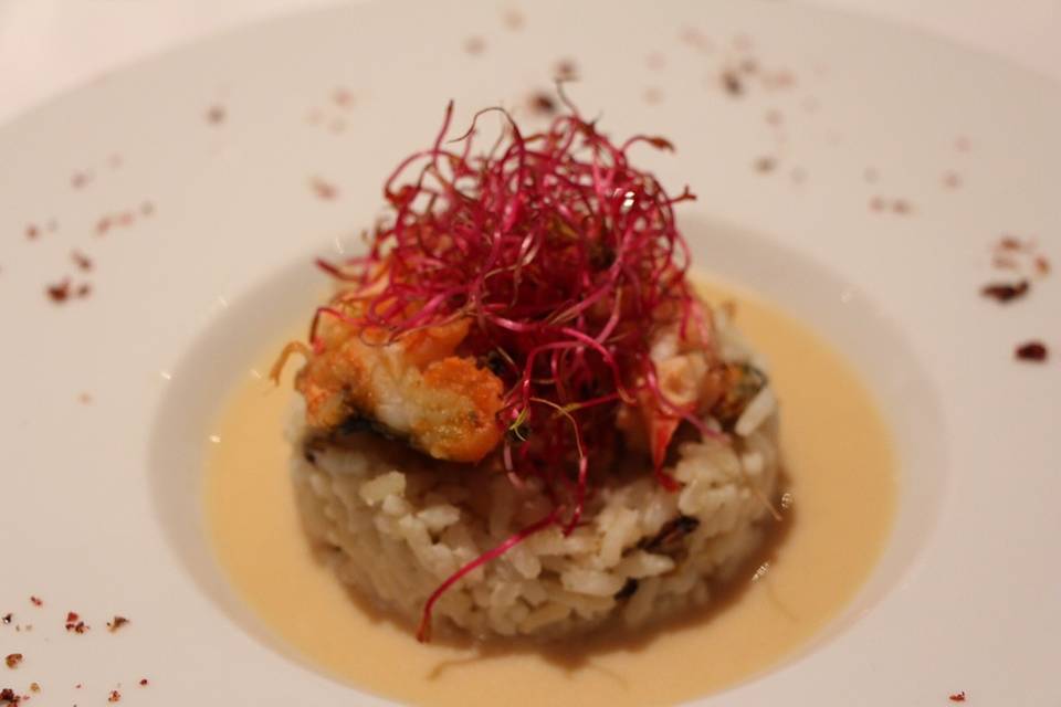 Risotto de la mer et gambas