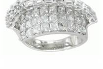 Bague diamants argent