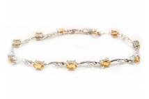 Bracelet citrine argent