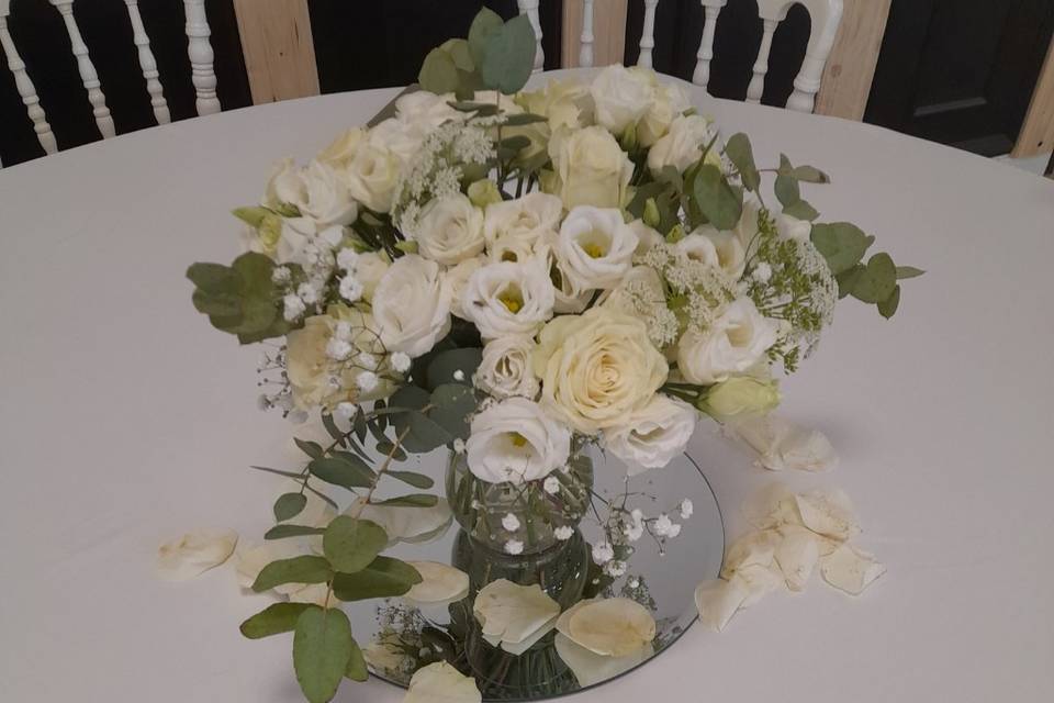 Centre de table sur miroir