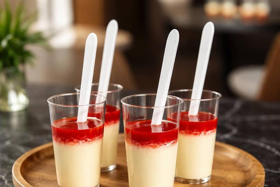 Panacottas Coulis Fraises