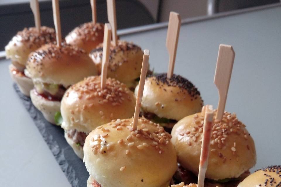 Mini burger maison chauds