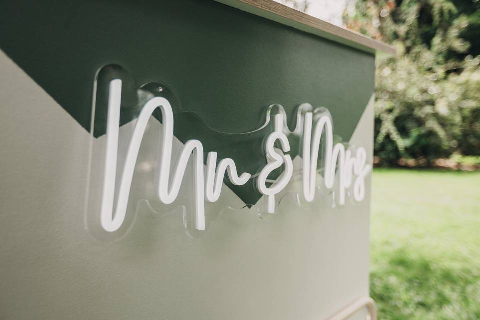 Détail déco Mr & Mrs