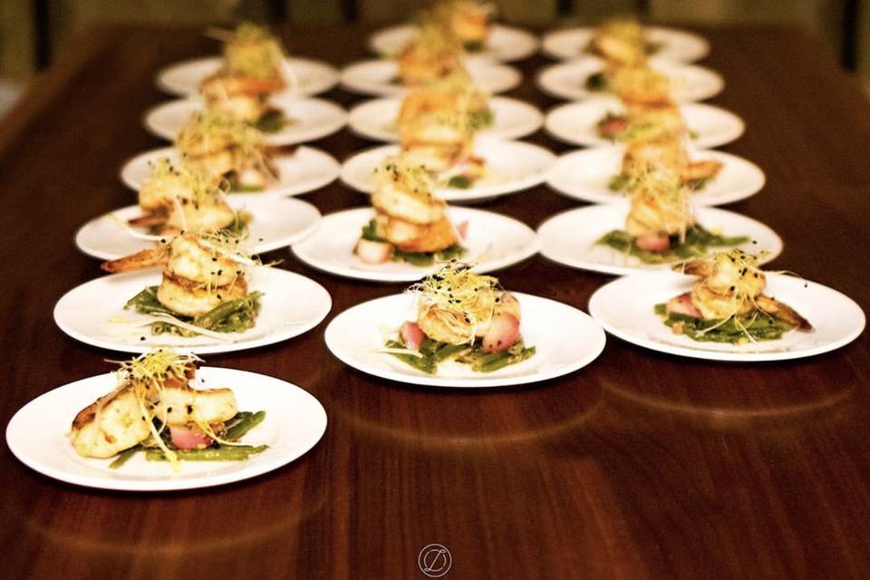 Assiette gastronomique dressée