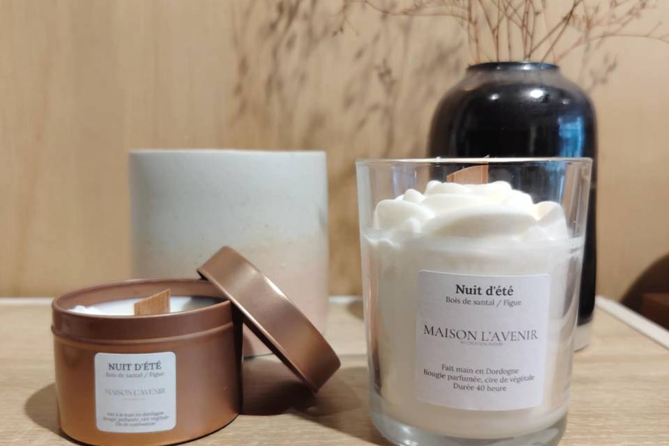 Bougie pot cuivré
