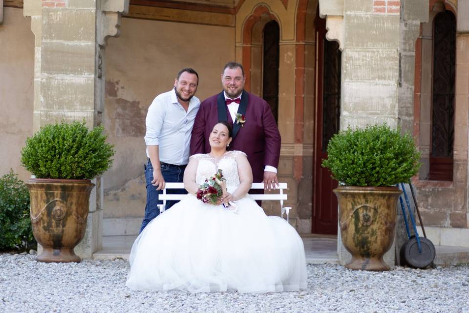 Photos souvenir avec mariés