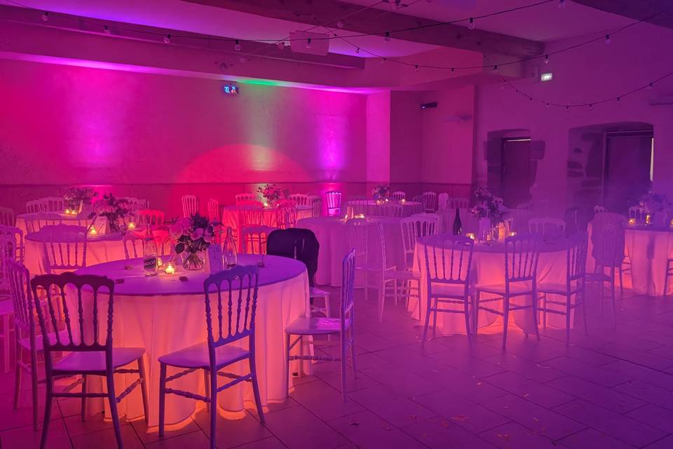 Mise en lumière table mariage
