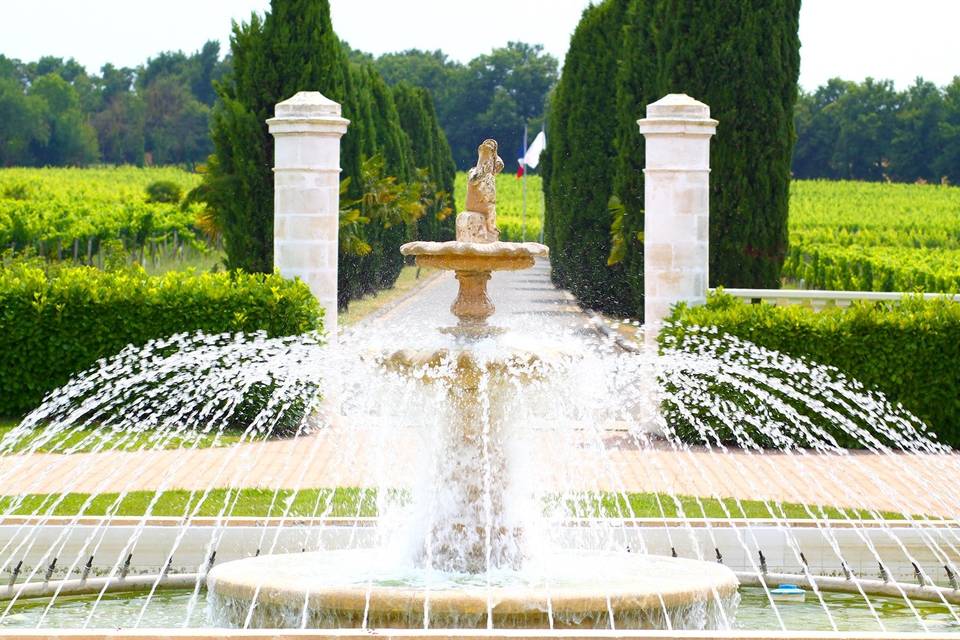 Fontaine parc château