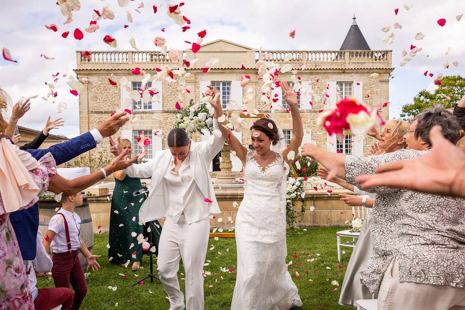 Cérémonie dans le parc château