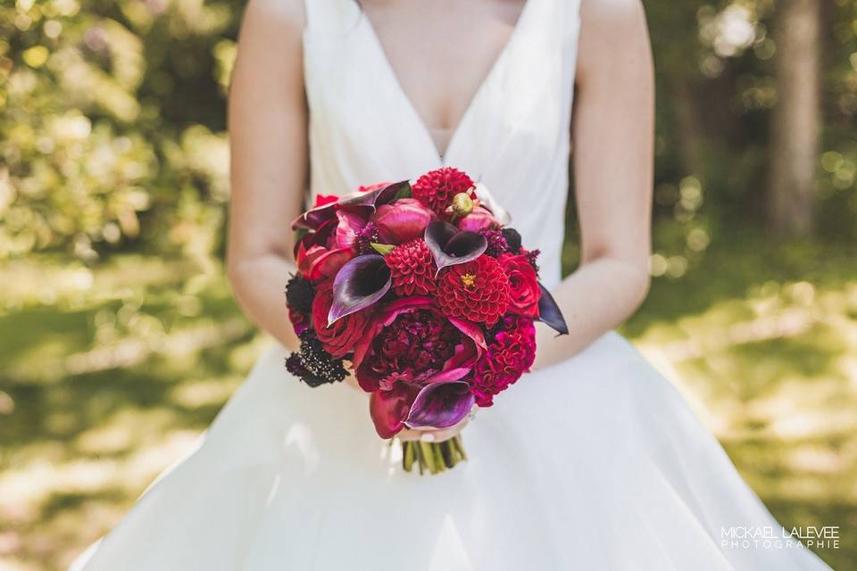 Bouquet de mariée glamour