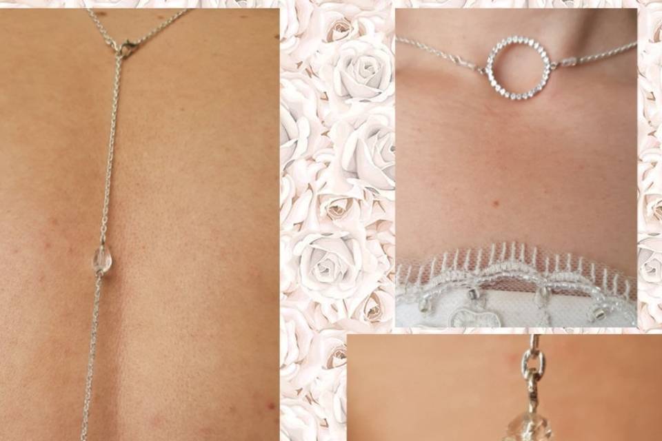Bijou de dos goûte cristal