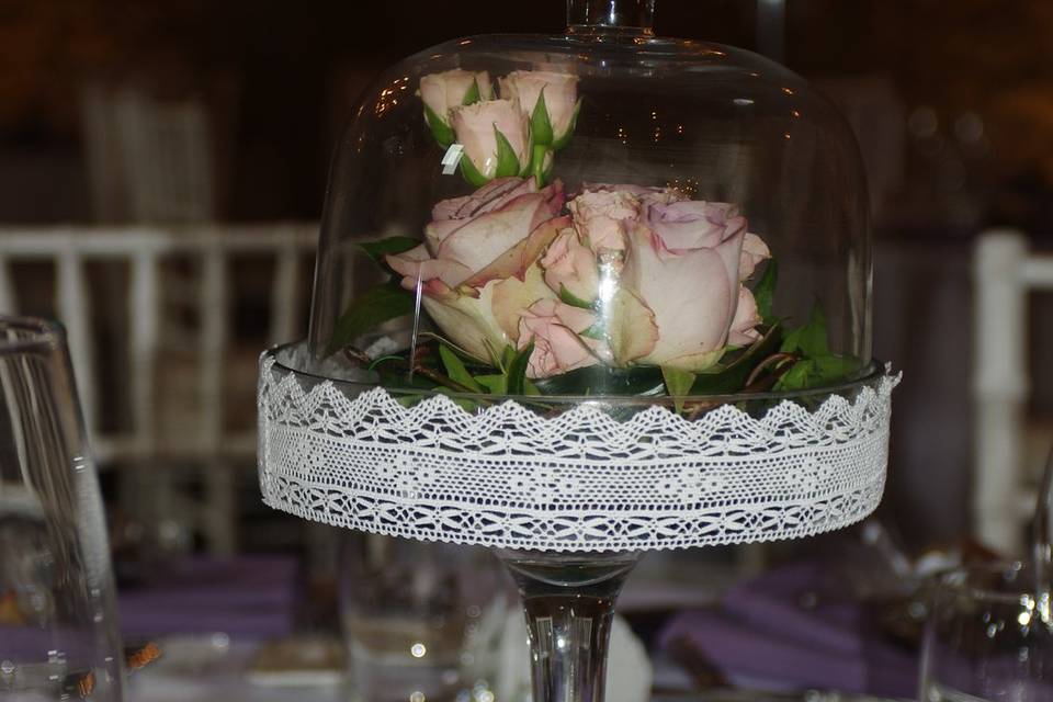 Centre de table pour amoureux - Fleuriste Marie-Antoinette