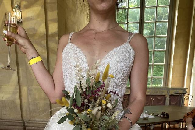 Bouquet de mariée séchée