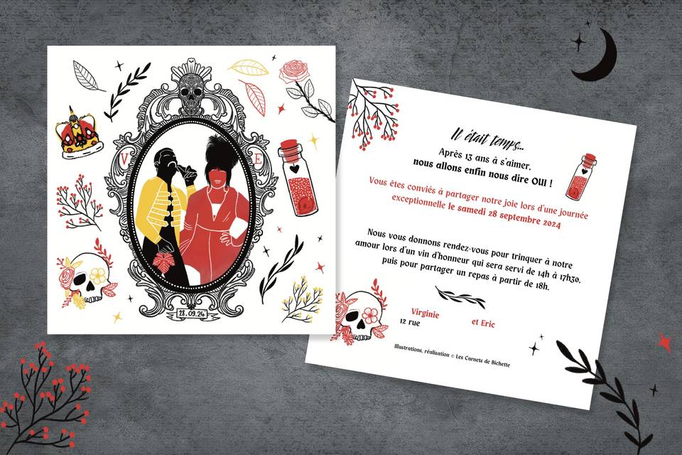 Faire-part Mariage - Gothique