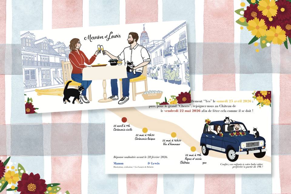 Faire-part Mariage - Anglais