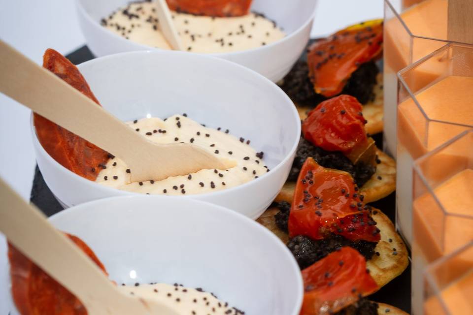 DÉTAIL_ PLATEAU DE CANAPÉS AU CHORIZO