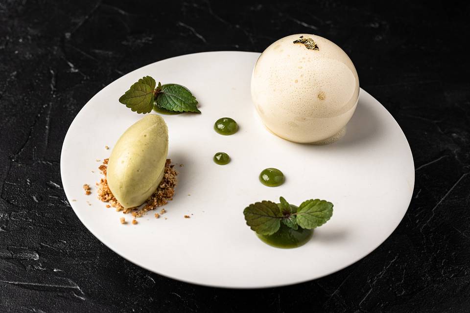 Sphère pomme verte - yuzu