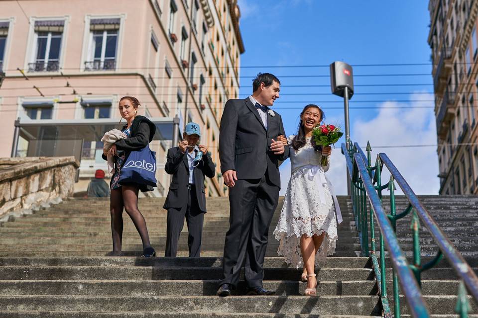 Un bas des marches
