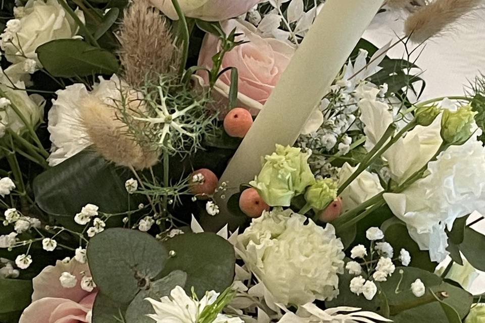 Arrangement de avec bougie led