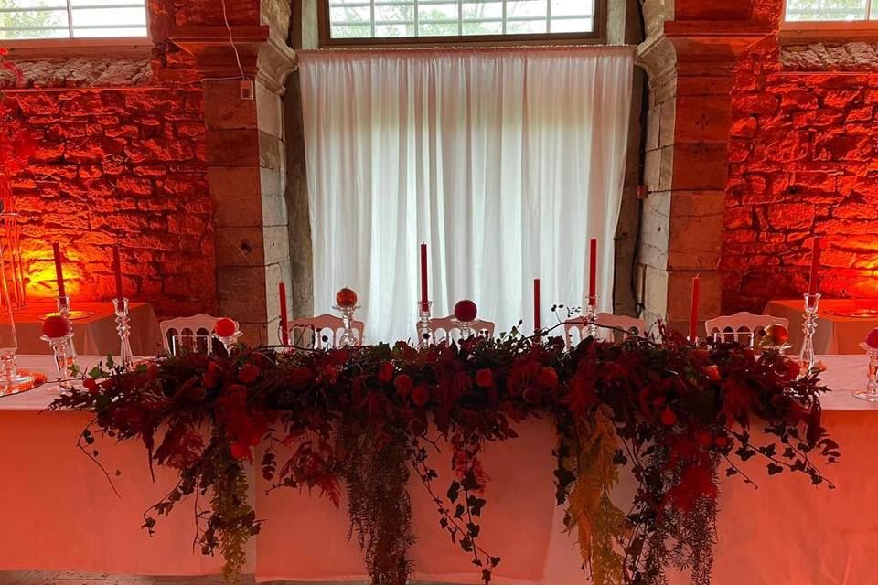 Arrangement table des mariés