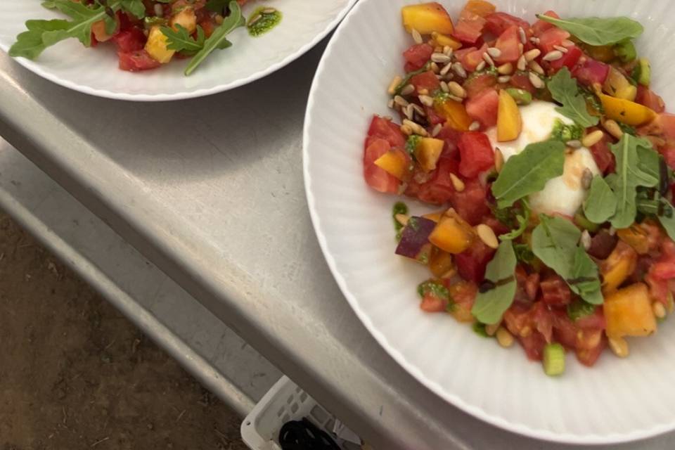 Tartare tomate pêche