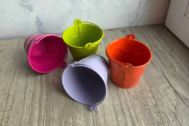 Mini seau métal pour dragées