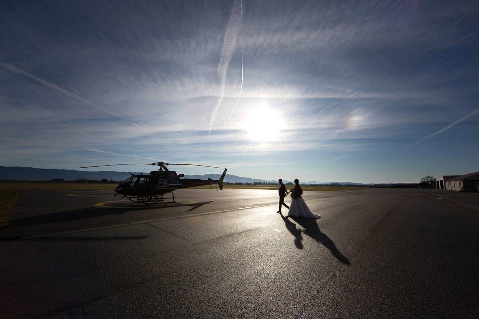 Arrivée par les airs