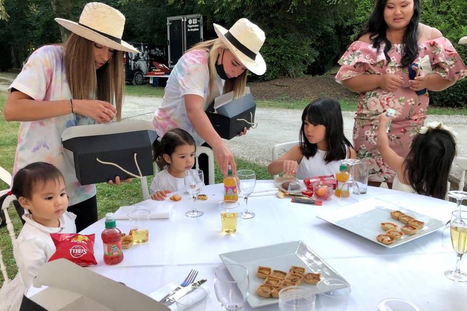 Repas avec les enfants