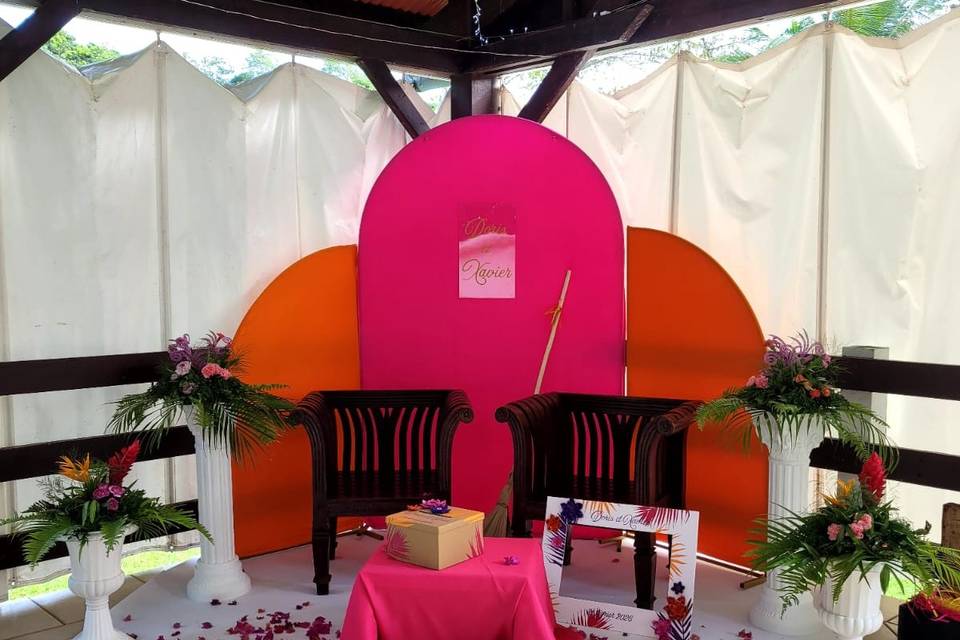 Coloré, orange, rose et violet