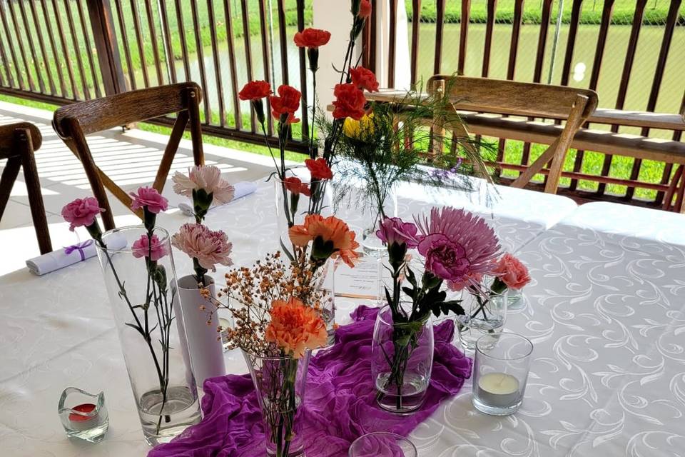 Coloré, orange, rose et violet