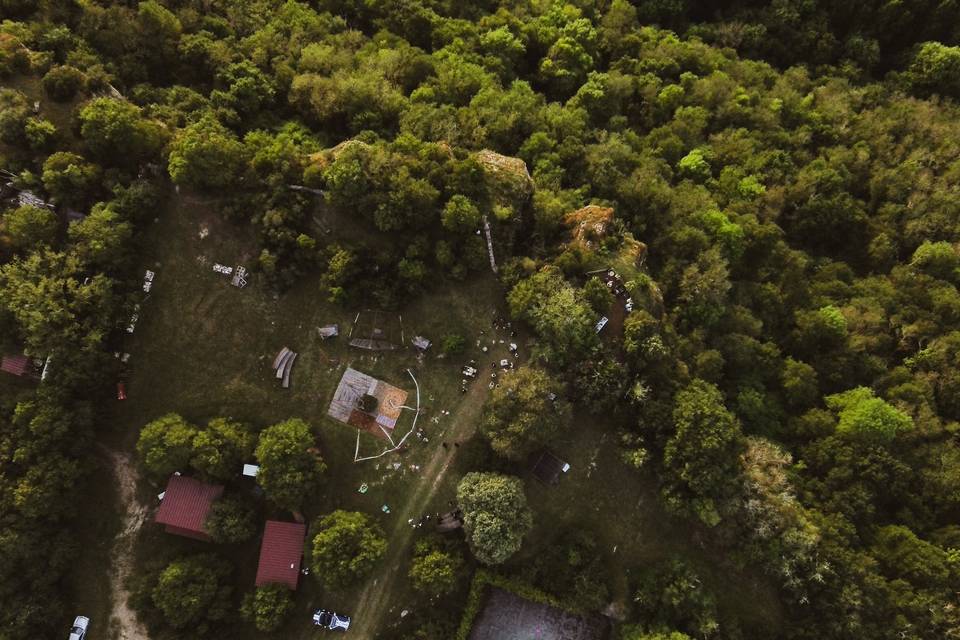 Drone, golden hour