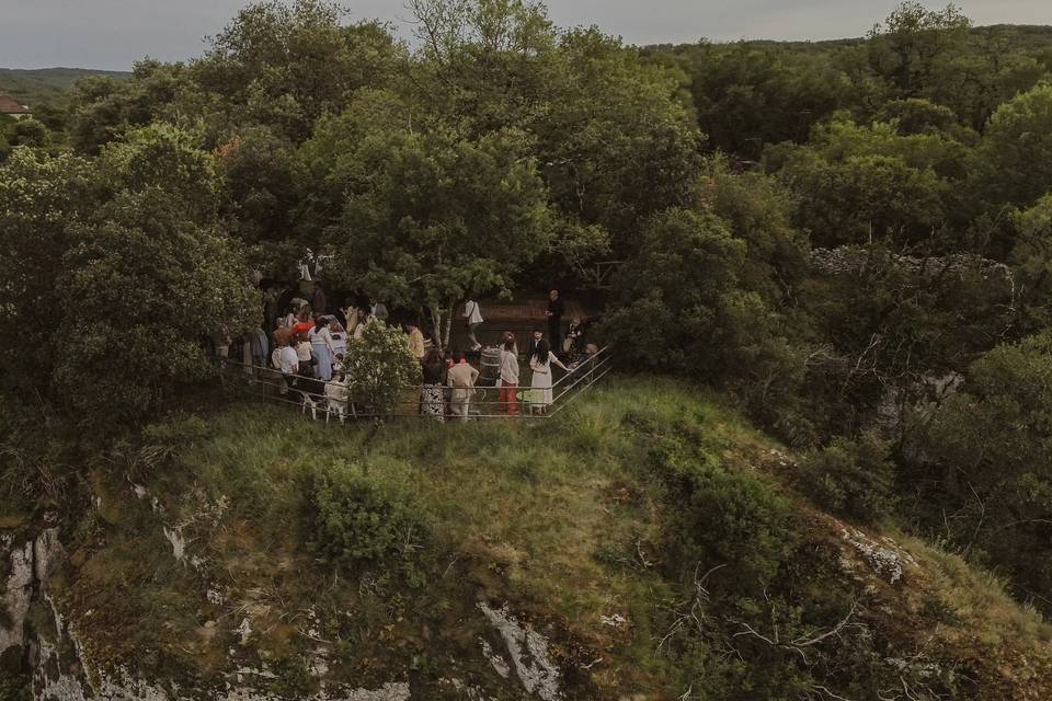 Drone, golden hour