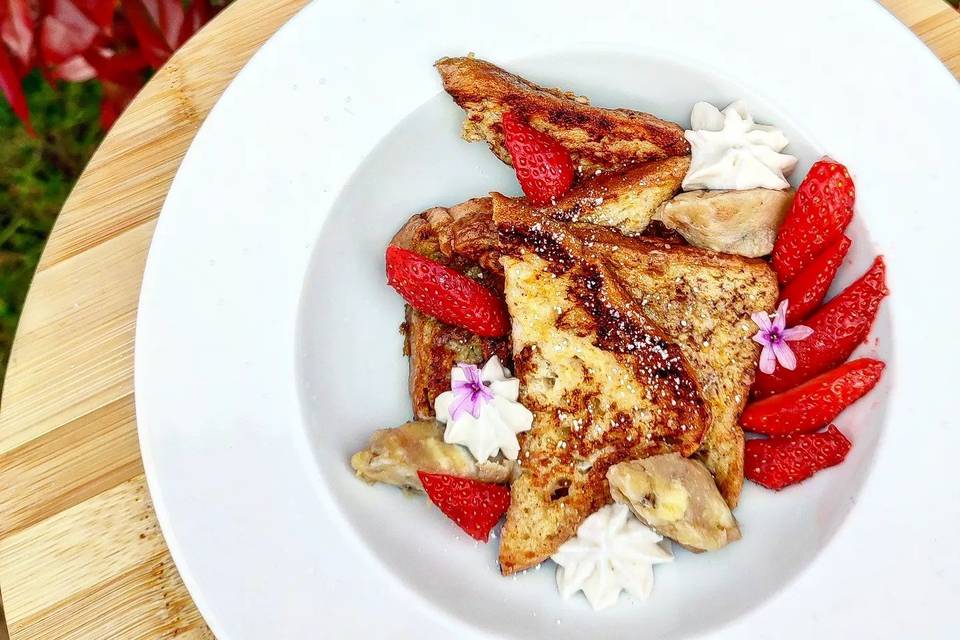 Pain perdu végétal aux fraises