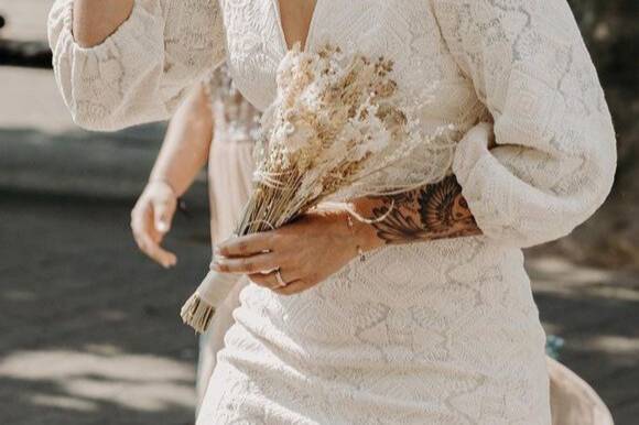 Bouquet de mariée sec