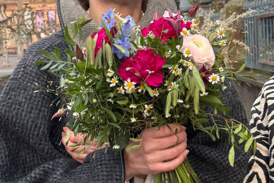 Bouquet de mariée hiver