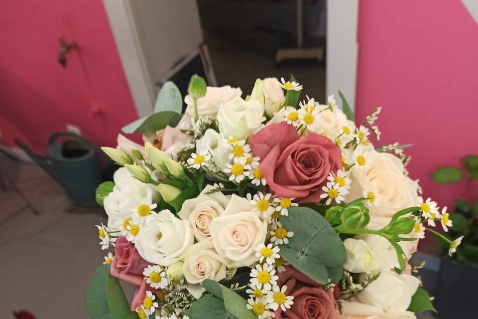 Bouquet de mariée rond