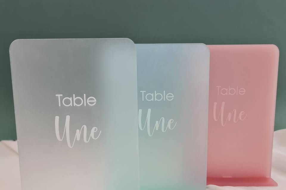 Numéros de table