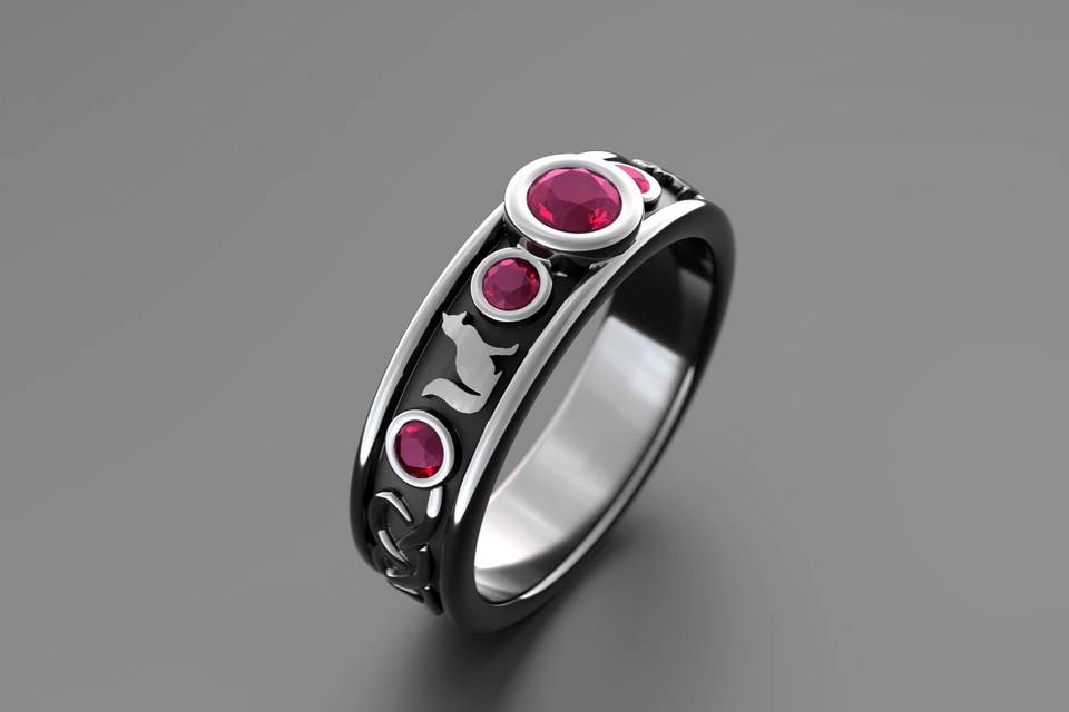 Bague fiançailles loup
