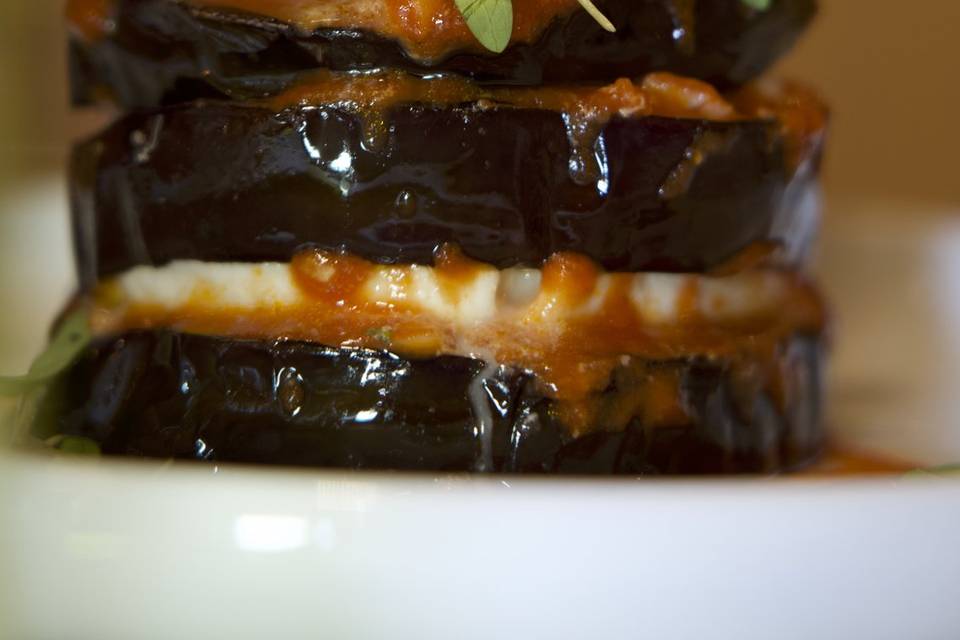 Millefeuille de aubergines par