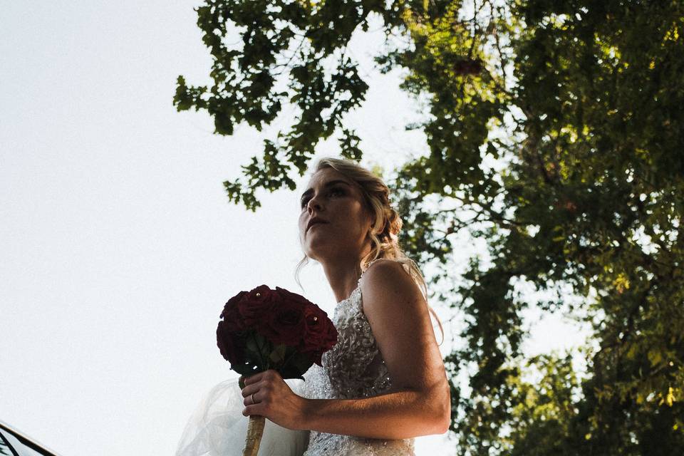 La mariée avec bouquet